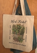 Cotton Canvas Tote Bags - Herb Market